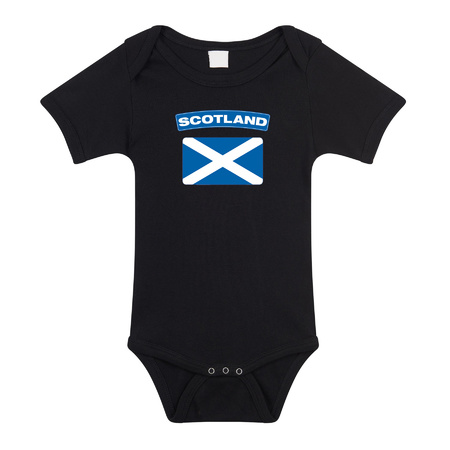 Scotland romper met vlag Schotland zwart voor babys