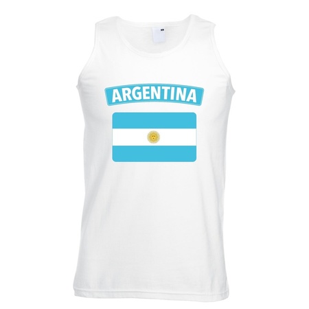 Argentina flag tanktop white men