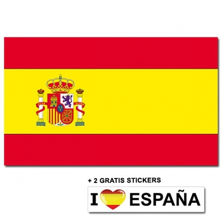 Spaanse vlag + 2 gratis stickers