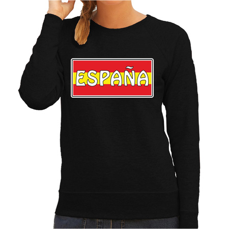 Spanje / Espana landen sweater zwart dames