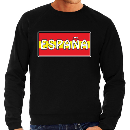 Spanje / Espana landen sweater zwart heren