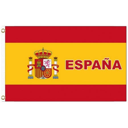 Spain flag with text