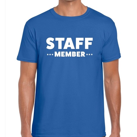 Staff member t-shirt blue men