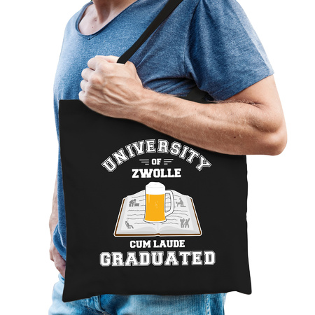 Graduated bag university of Zwolle black for men