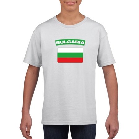T-shirt met Bulgaarse vlag wit kinderen
