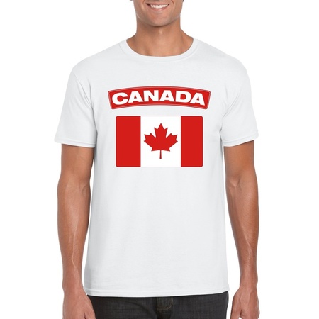 Canada flag t-shirt white men