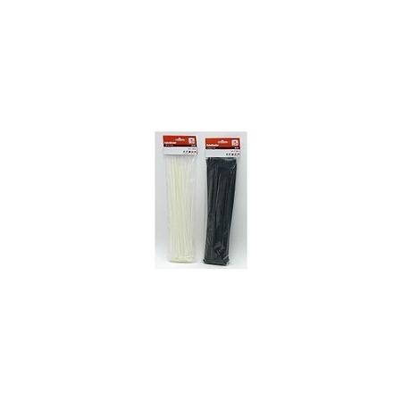 Kabelbinders/tie-wraps pakket zwart 250x stuks in 3 verschillende formaten