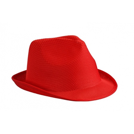 Trilby party hat red for adults