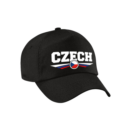 Tsjechie / Czech landen pet / baseball cap zwart kinderen