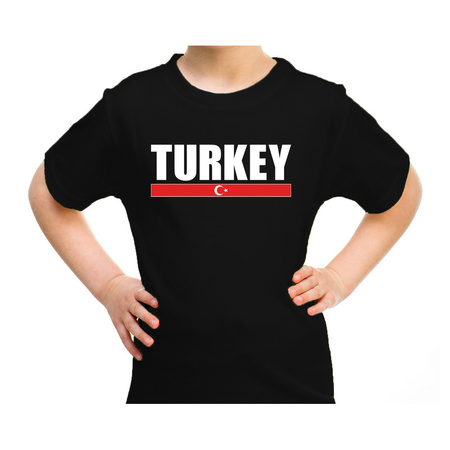 Turkey / Turkije supporter t-shirt zwart voor kids