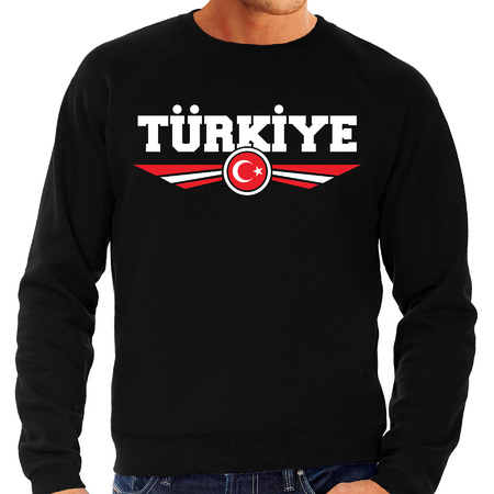 Turkije / Turkiye landen sweater / trui zwart heren