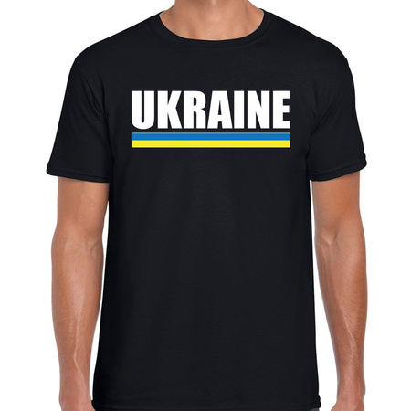 Ukraine / Oekraine supporter t-shirt zwart voor heren