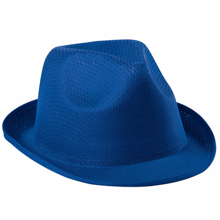 Toppers - Carnaval verkleed set - hoedje en stropdas - blauw - volwassenen