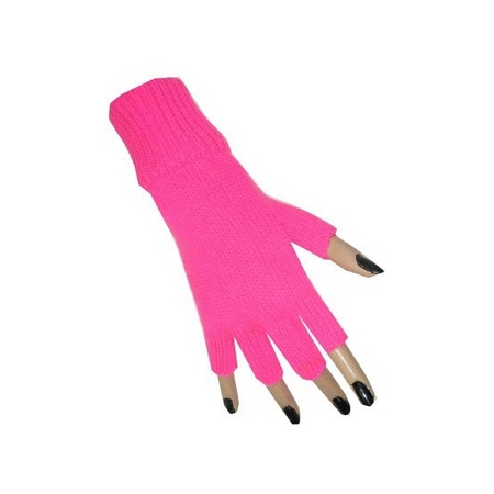 Neon roze vingerloze handschoen