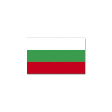 Landen vlag Bulgarije - 90 x 150 cm - met compacte draagbare telescoop vlaggenstok - supporters