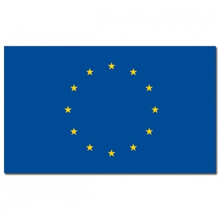 Bellatio Decorations - Vlaggen versiering set - Europa - Vlag 90 x 150 cm en vlaggenlijnen 5 meter