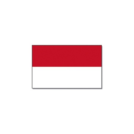 Landen vlag Indonesie - 90 x 150 cm - met compacte draagbare telescoop vlaggenstok - supporters