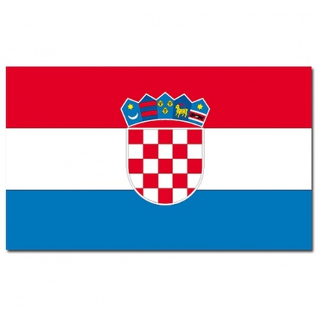 Bellatio Decorations - Flags deco set - Croatia - Flag 90 x 150 cm and guirlande 3 meters