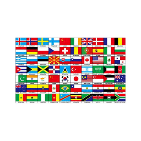 Grote landenvlag met 70 landen