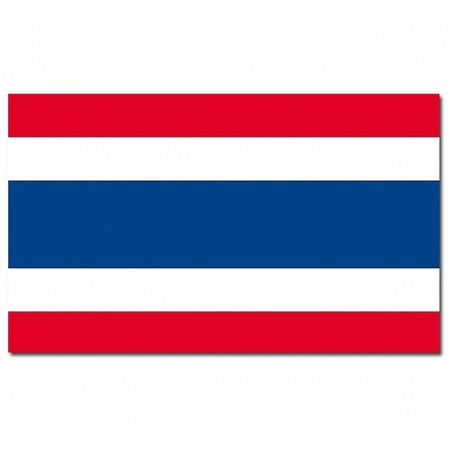 Landen vlaggen versiering set - Thailand - Vlag 90 x 150 cm en vlaggenlijn 9 meter