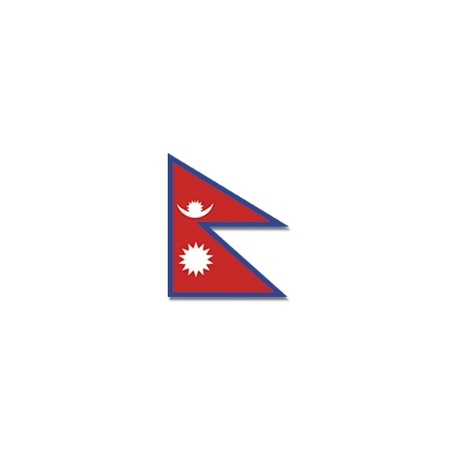 Landen vlag Nepal - 90 x 150 cm - met compacte draagbare telescoop vlaggenstok - supporters