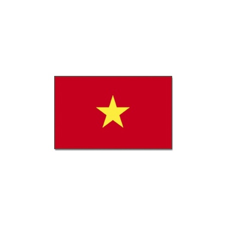 Landen vlag Vietnam - 90 x 150 cm - met compacte draagbare telescoop vlaggenstok - supporters