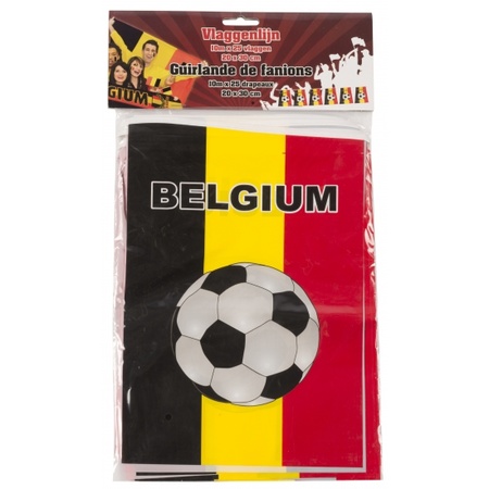 Landenversiering Belgie vlaggenlijn 10 m