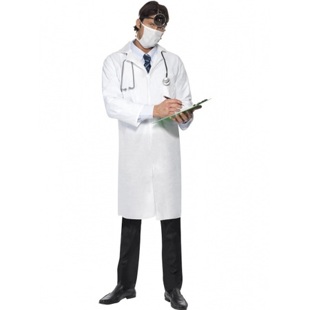 Doctor costume for men M (48/50) with free band aid sticker