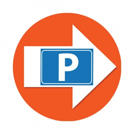 Bewegwijzering P symbool stickers oranje 4 st