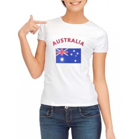 Australische t-shirt met Australische vlag print voor dames