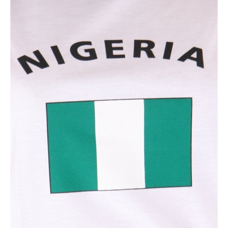 Nigeria t-shirt met Nigeriaanse vlag print voor dames