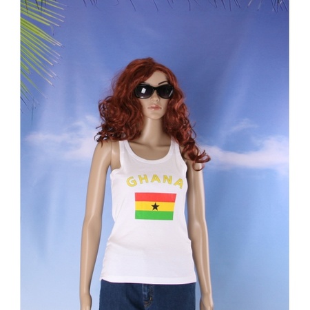 Ghana tanktop met Ghanese vlag print voor dames