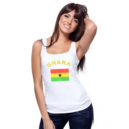 Ghana tanktop met Ghanese vlag print voor dames