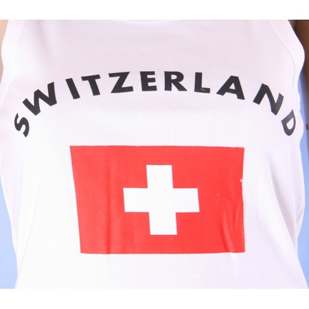 Zwitserland tanktop met Zwitserse vlag print voor dames