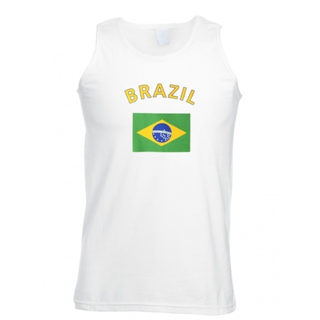 Braziliaanse tanktop met brazilie vlag print