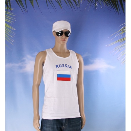 Tanktop met Russische vlag print