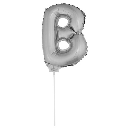 Zilveren opblaasbare letter ballon B