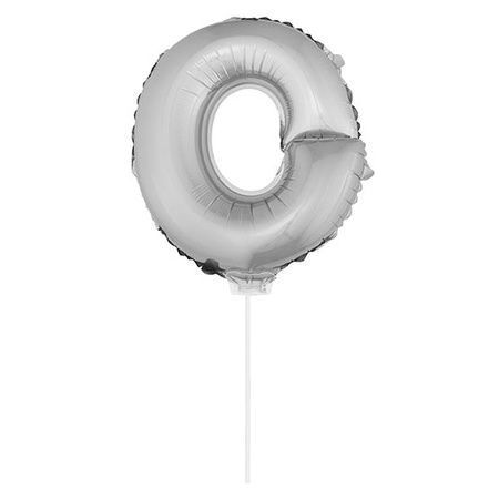 Zilveren opblaasbare letter ballon O