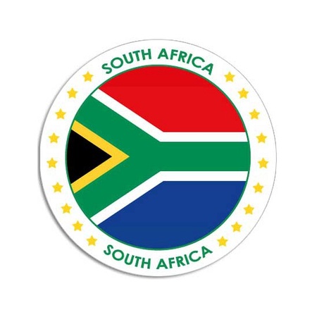 Zuid-Afrika sticker rond 14,8 cm