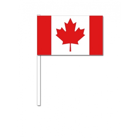 Papieren zwaaivlaggetjes Canada 12 x 24 cm