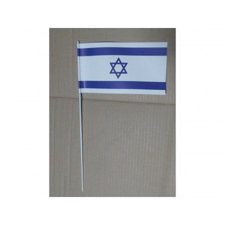 Papieren zwaaivlaggetjes Israel 12 x 24 cm