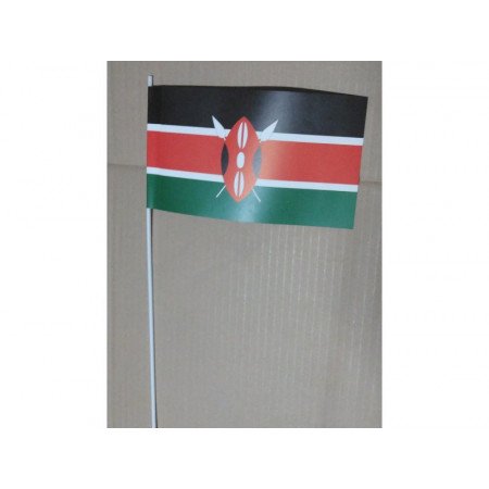 Papieren zwaaivlaggetjes Kenia 12 x 24 cm