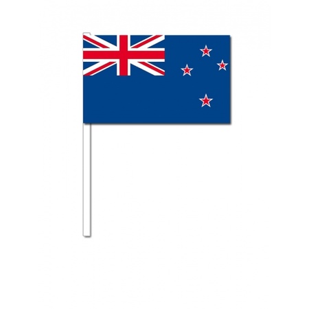 Papieren zwaaivlaggetjes Nieuw Zeeland 12 x 24 cm