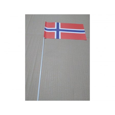 Papieren zwaaivlaggetjes Noorwegen 12 x 24 cm