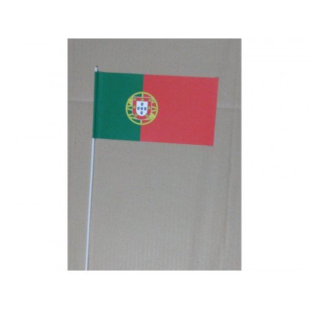 Papieren zwaaivlaggetjes Portugal 12 x 24 cm