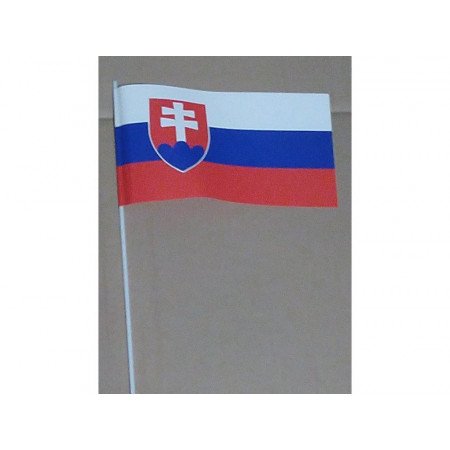 Papieren zwaaivlaggetjes Slowakije 12 x 24 cm