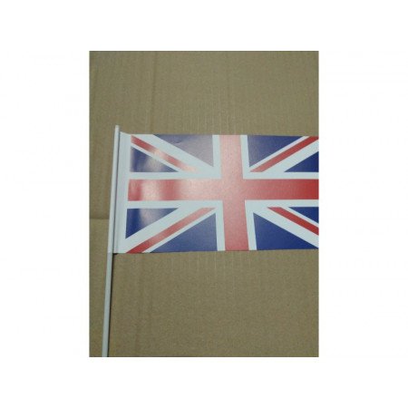 Papieren zwaaivlaggetjes Verenigd Koninkrijk12 x 24 cm