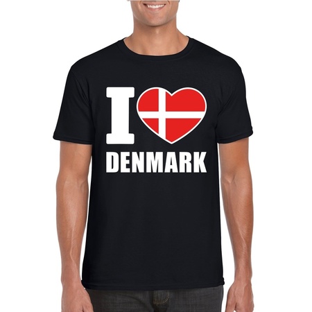 I love Denmark t-shirt black men