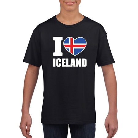 I love Iceland t-shirt black children