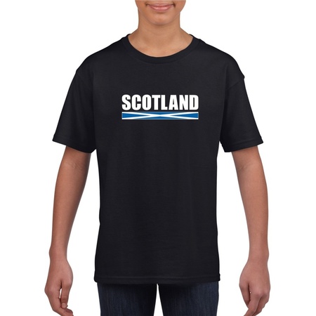 Zwart Schotland supporter t-shirt voor kinderen